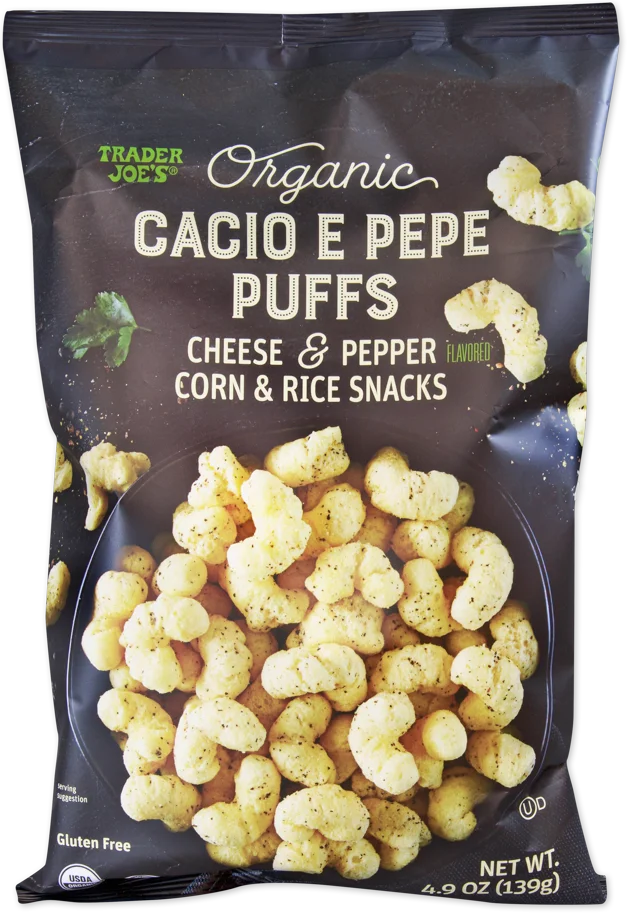 Trader Joe's Organic Cacio e Pepe Puffs, 139g