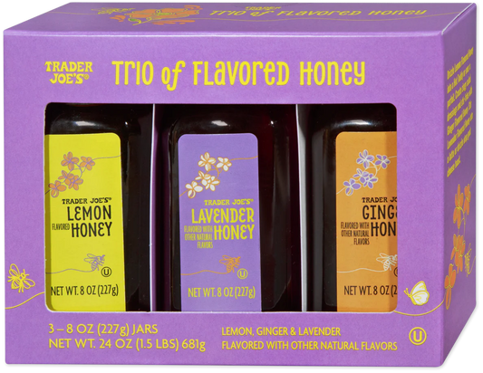 Trader Joe's Trio of Flavoured Honey, 681g
