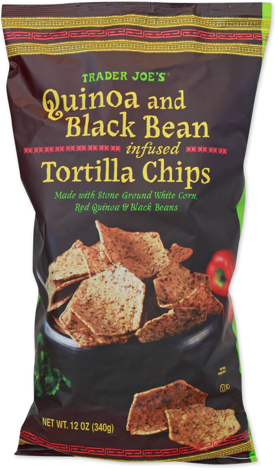 Chips tortilla infusées au quinoa et aux haricots noirs de Trader Joe's, 340 g