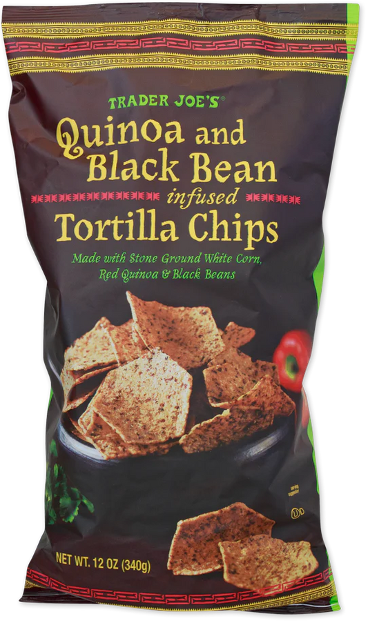 Chips tortilla infusées au quinoa et aux haricots noirs de Trader Joe's, 340 g