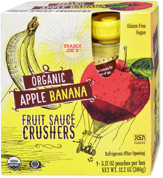 Trader Joe's Organic Fruit Sauce Crushers, Apple Banana, 360g