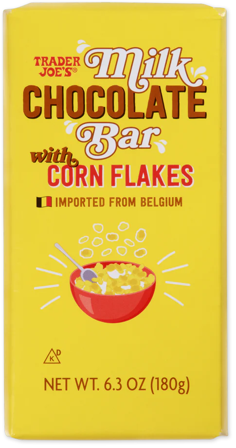 Barre de chocolat au lait avec flocons de maïs de Trader Joe's, 180 g 