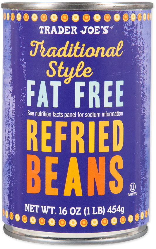 Trader Joe's Traditional Style Fat Free Refried Beans, 454g