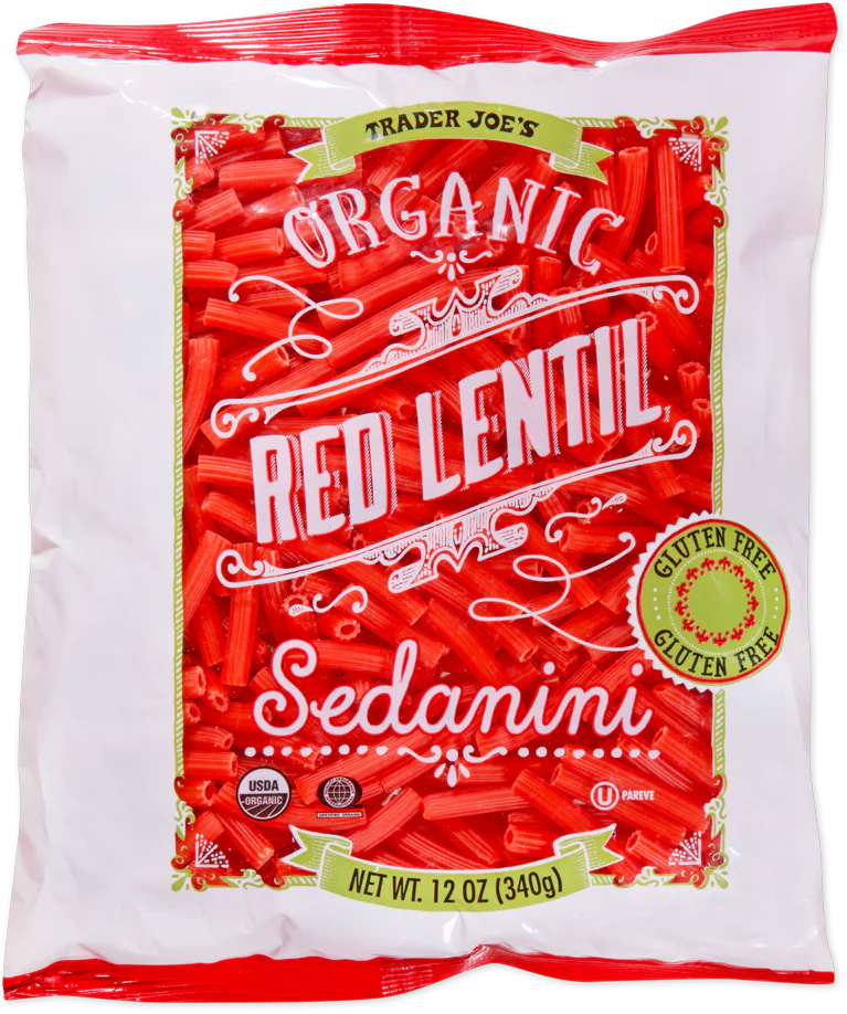 Trader Joe's Organic Red Lentil Sedanini, 340g