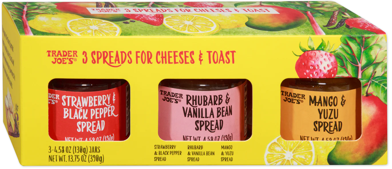 Trader Joe's 3 Spreads for Cheeses & Toast, 398g