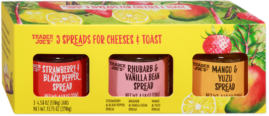 Trader Joe's 3 Spreads for Cheeses & Toast, 398g