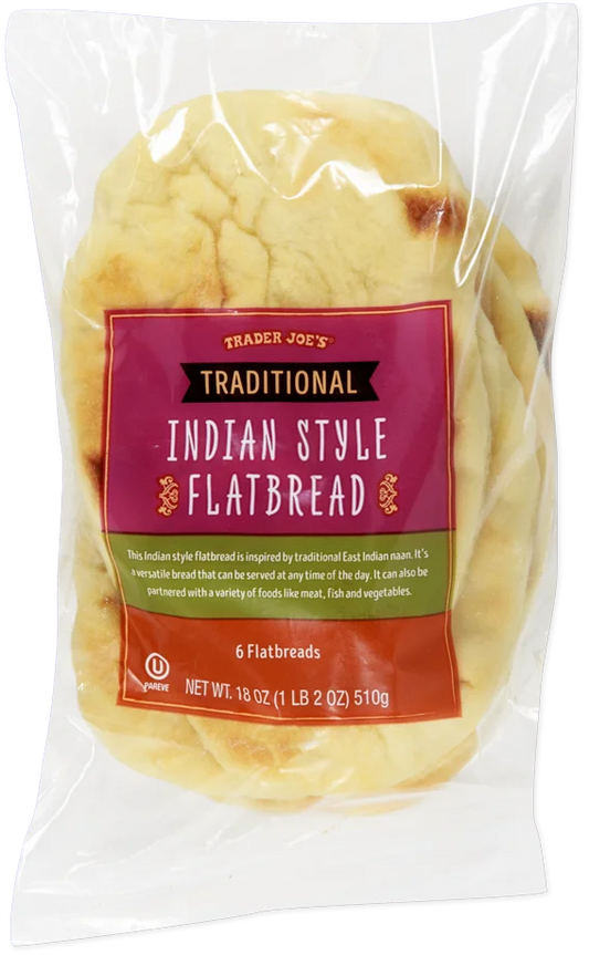 Trader Joe's Traditional Indian Style Flatbread (Naan), 510g