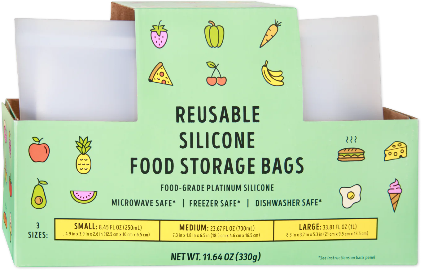 Trader Joe's Reusable Silicone Food Storage Bags, 330g