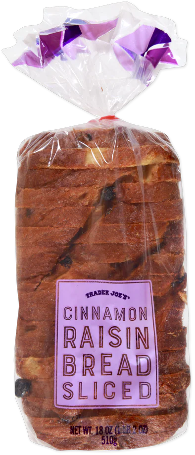 Trader Joe's Cinnamon Raisin Sliced Bread, 510g