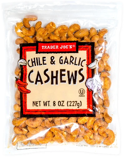 Trader Joe's Chile & Garlic Cashews, 227g