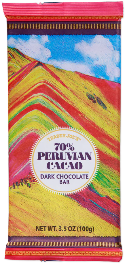 Trader Joe's 70% Peruvian Cacao Dark Chocolate Bar, 100g