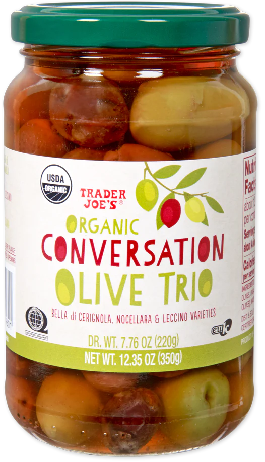 Trio d'olives bio Conversation de Trader Joe's, 350 g