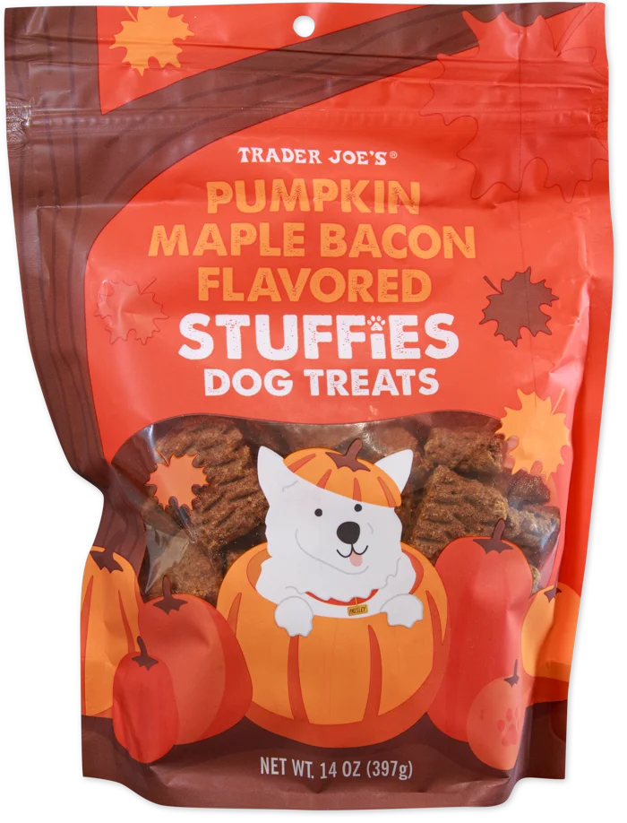Trader Joe's Pumpkin Maple Bacon Stuffies Dog Treats, 397g