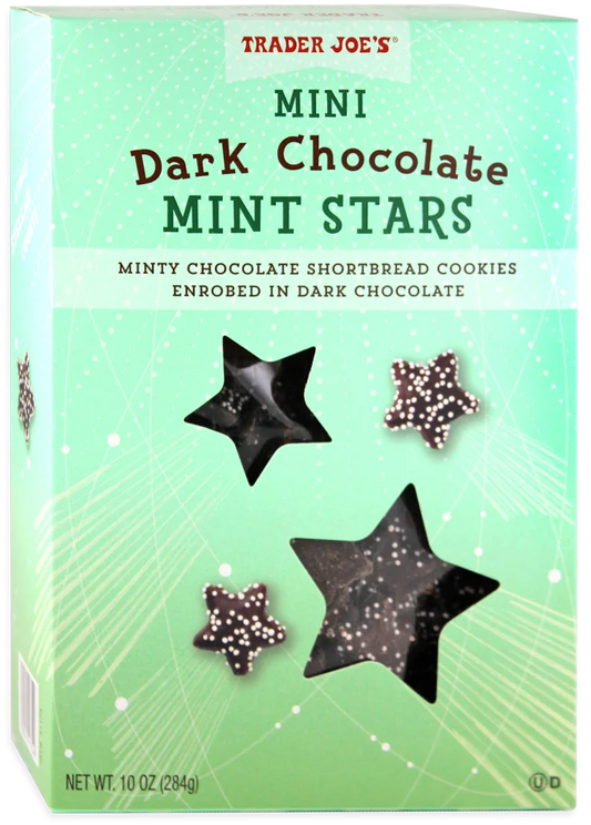 Trader Joe's Mini Dark Chocolate Mint Stars, 284g