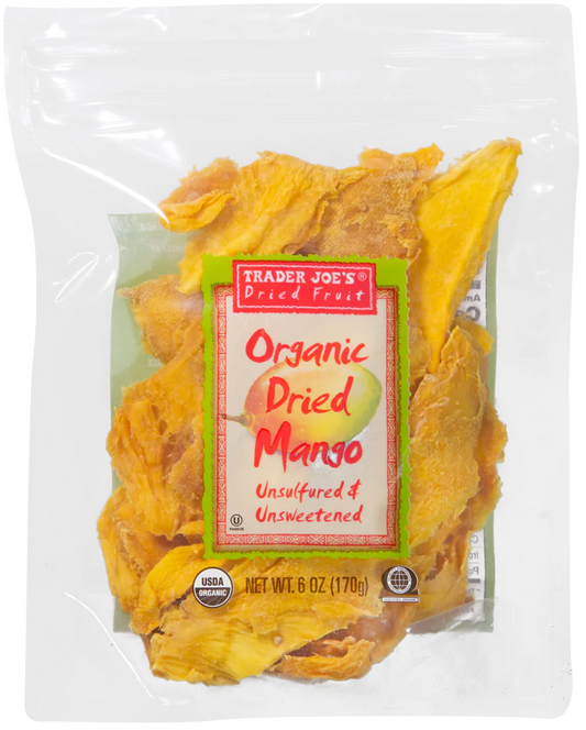 Trader Joe's Organic Dried Mango Unsulfured & Unsweetened, 170g