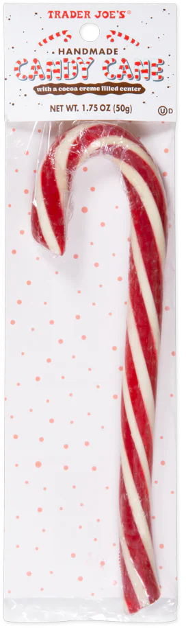 Trader Joe's Handmade Candy Cane with Cocoa Centre, 50g