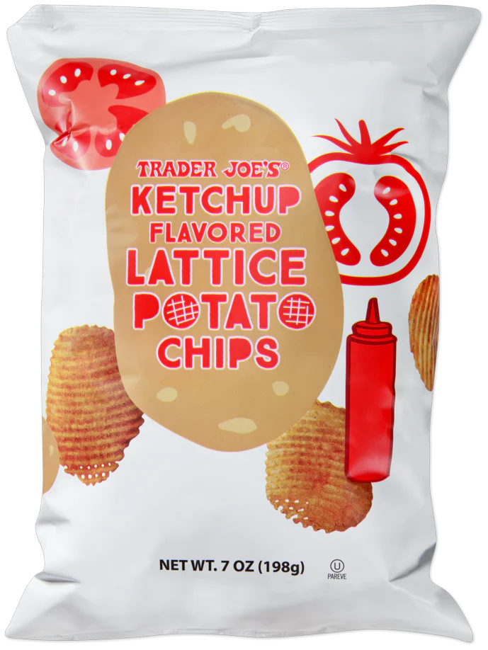 Trader Joe's Ketchup Flavoured Lattice Potato Chips, 198g