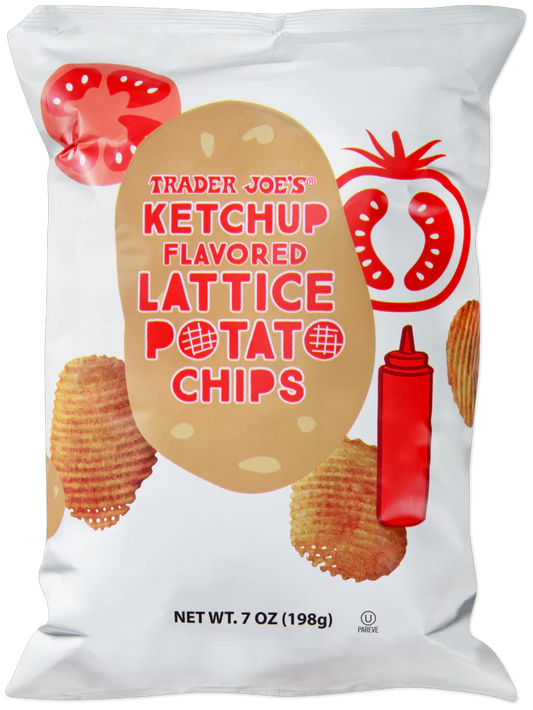 Trader Joe's Ketchup Flavoured Lattice Potato Chips, 198g