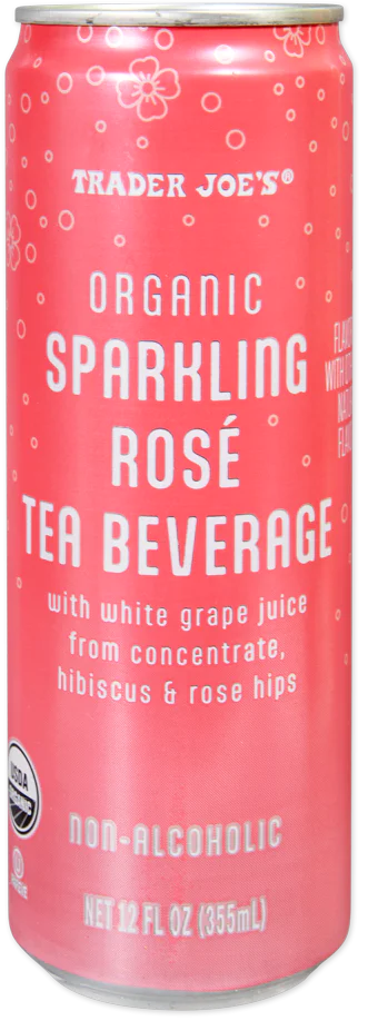 Trader Joe's Organic Sparkling Rosé Tea Beverage, 355mL