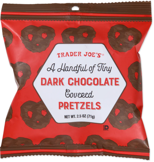 Trader Joe's A Handful of Tiny Dark Chocolate Covered Pretzels, 71g