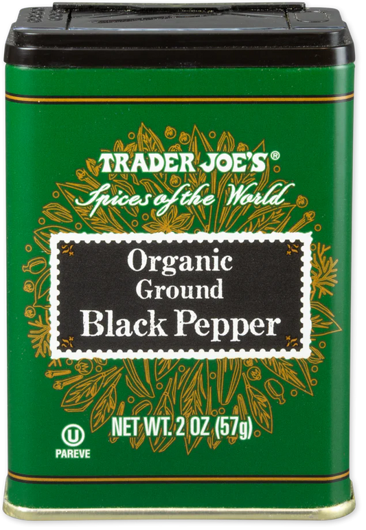 Poivre noir moulu biologique de Trader Joe's, 57 g 