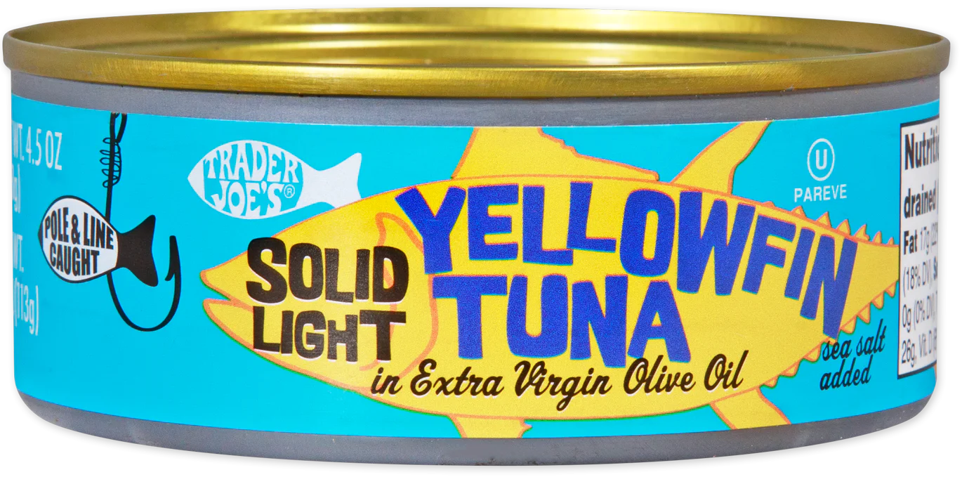 Trader Joe's Solid Light Yellowfin Tuna in Extra Virgin Olive Oil, 128g