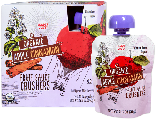 Trader Joe's Organic Fruit Sauce Crushers, Apple Cinnamon, 360g