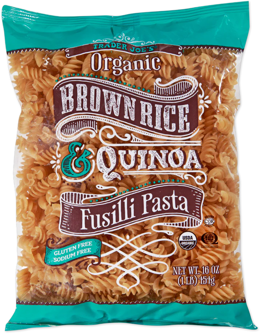 Trader Joe's Organic Brown Rice & Quinoa Fusilli Pasta, 454g