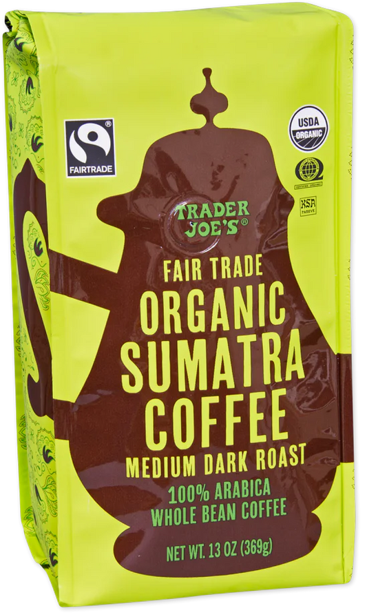 Trader Joe's Fair Trade Organic Sumatra Coffee, 369g