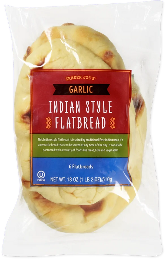 Trader Joe's Garlic Indian Style Flatbread (Naan), 510g