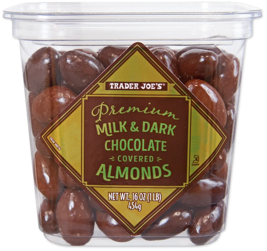 Trader Joe's Premium Milk & Dark Chocolate Covered Almonds, 454g