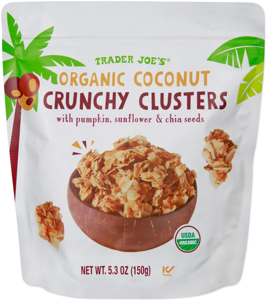 Trader Joe's Organic Coconut Crunchy Clusters, 150g