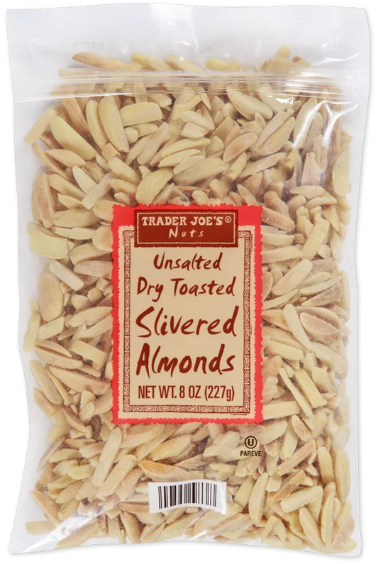 Trader Joe's Unsalted Dry Toasted Slivered Almonds, 227g