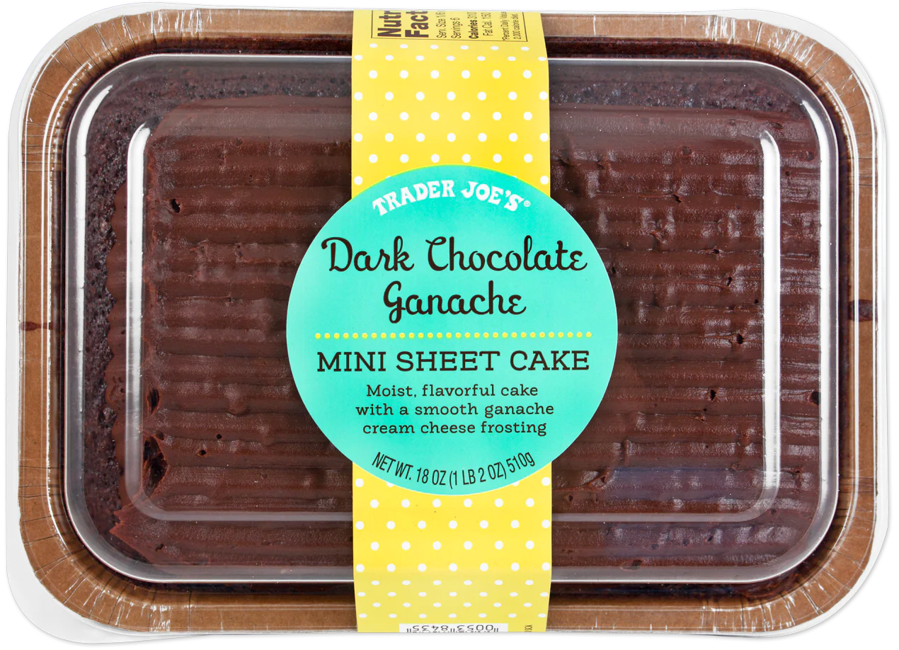 Trader Joe's Dark Chocolate Ganache Mini Sheet Cake, 510g
