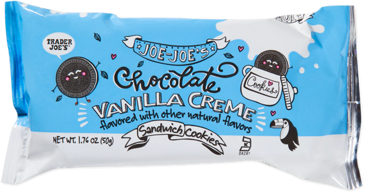 Trader Joe's Chocolate Vanilla Creme Joe-Joe's, 50g