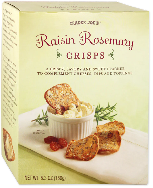 Trader Joe's Raisin Rosemary Crisps, 150g