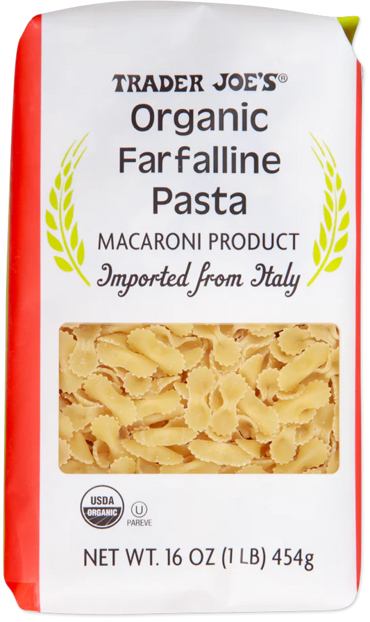 Trader Joe's Organic Farfalline Pasta, 454g