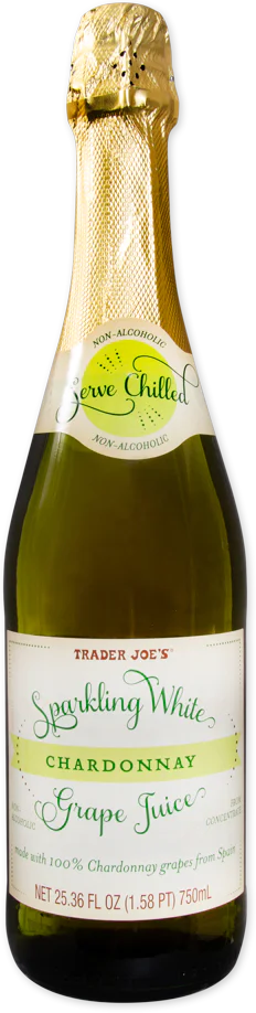 Trader Joe's Sparkling White Chardonnay Grape Juice, 750mL
