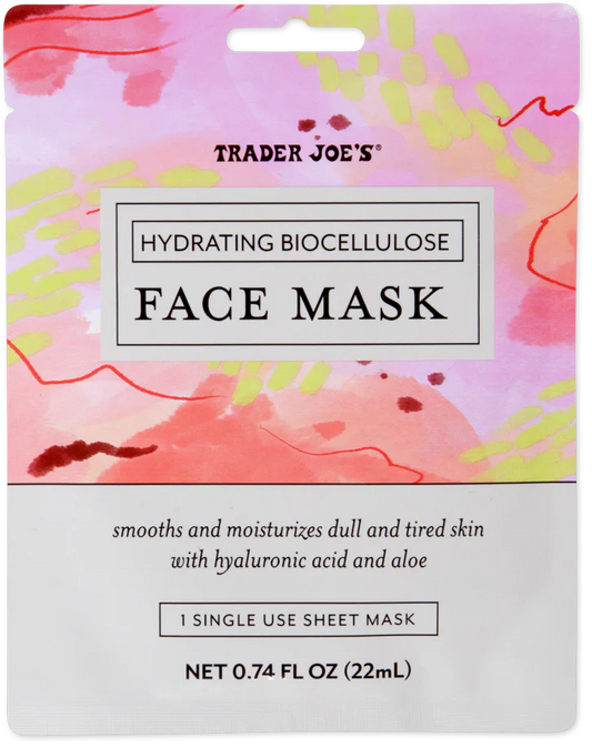 Masque hydratant pour le visage en biocellulose de Trader Joe's, 22 ml 