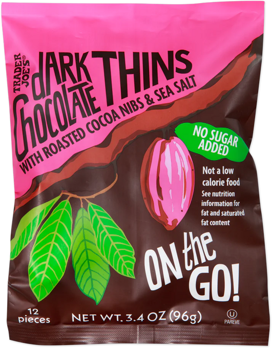 Trader Joe's Dark Chocolate Thins On the Go!, 96g