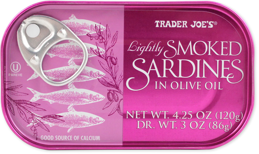Trader Joe's Lightly Smoked Sardines in Olive Oil, 120g