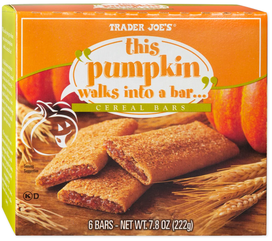 Trader Joe's "This Pumpkin Walks Into A Bar" Cereal Bars, 222g