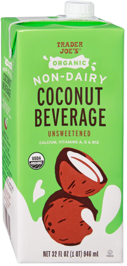 Trader Joe's Organic Non-Dairy Coconut Beverage Unsweetened, 946mL