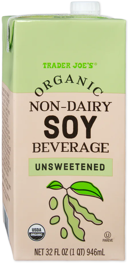 Trader Joe's Organic Non-Dairy Soy Beverage Unsweetened, 946mL