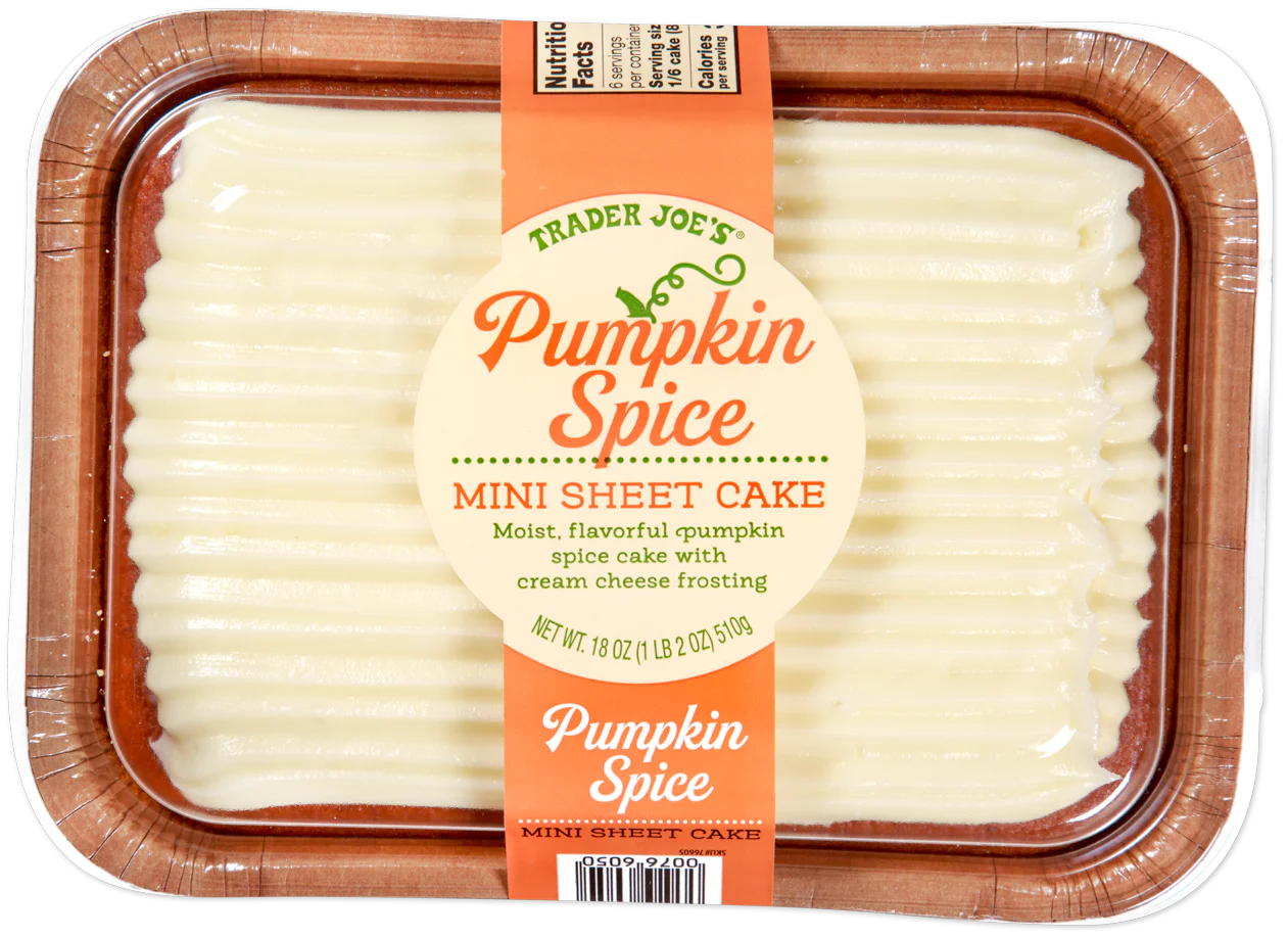 Trader Joe's Pumpkin Spice Mini Sheet Cake, 510g