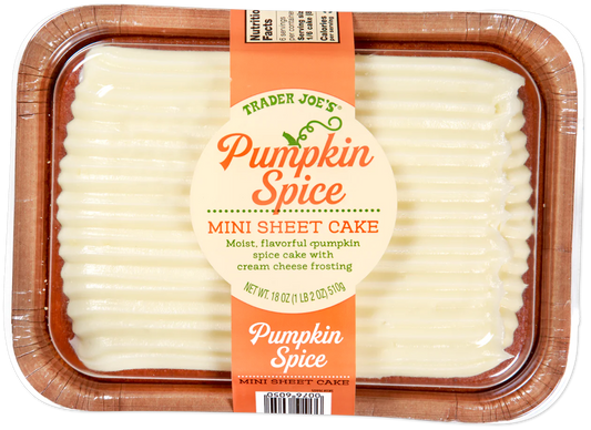 Trader Joe's Pumpkin Spice Mini Sheet Cake, 510g