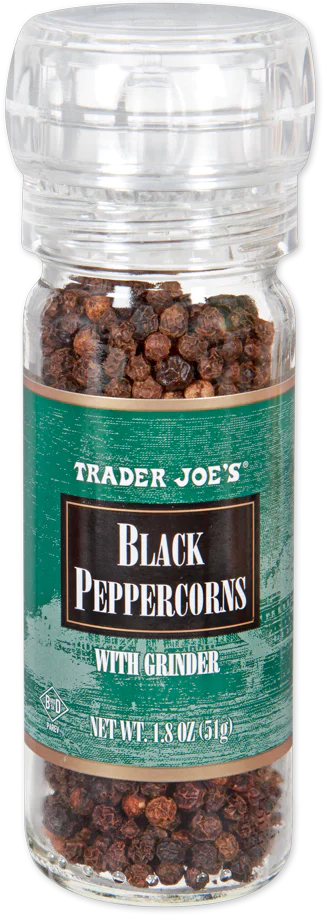 Grains de poivre noir de Trader Joe's avec moulin, 51 g 
