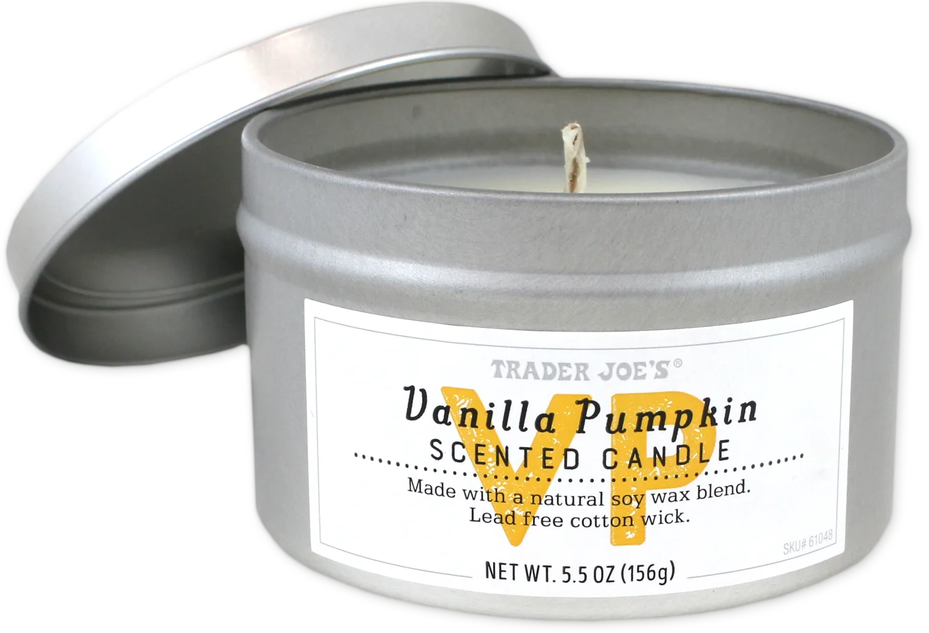 Trader Joe's Vanilla Pumpkin Scented Candle, 156g