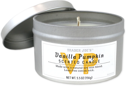 Trader Joe's Vanilla Pumpkin Scented Candle, 156g