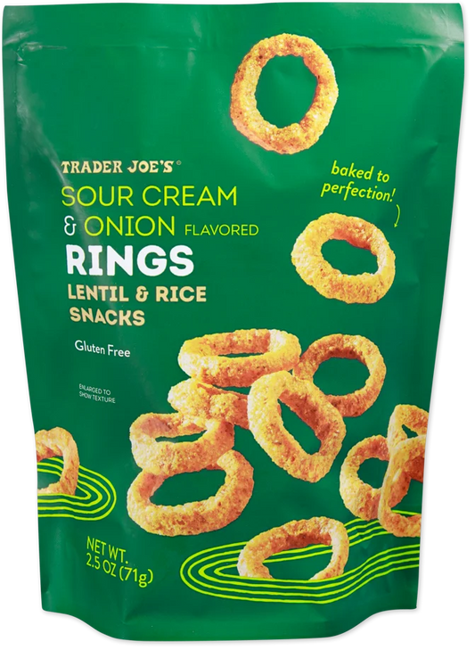 Trader Joe's Sour Cream & Onion Flavoured Rings, 71g